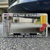 Vietnam Veteran Metal License Plate Frame Patriotic Design For Car Truck Decor For Veterans And Patriotic Enthusiasts