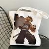 Japanischer Anime Dämon Slayer Bedruckte Stoffhandtasche Tote Travel Eco Shopping Frau Shopper Klappstrand Schulter Canva Designer