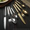 Roman Rope High-End Western Cutlery Set: Steak Knife, Fork, Spoon, Dessert Spoon - 304 Stainless Steel, Thickened Design