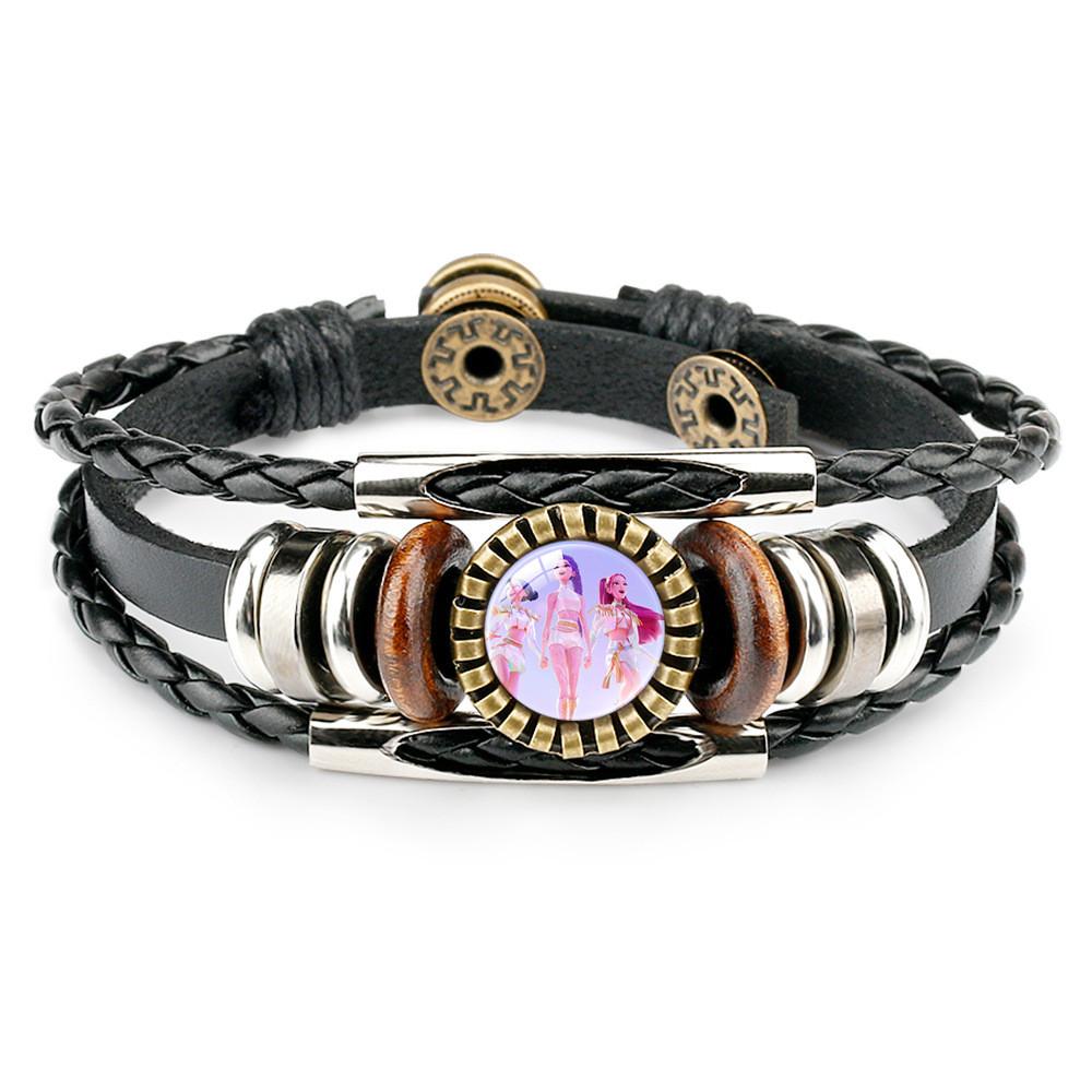 Rumi Zoey Mira Leather Beaded Jewelry Punk Style Bracelet