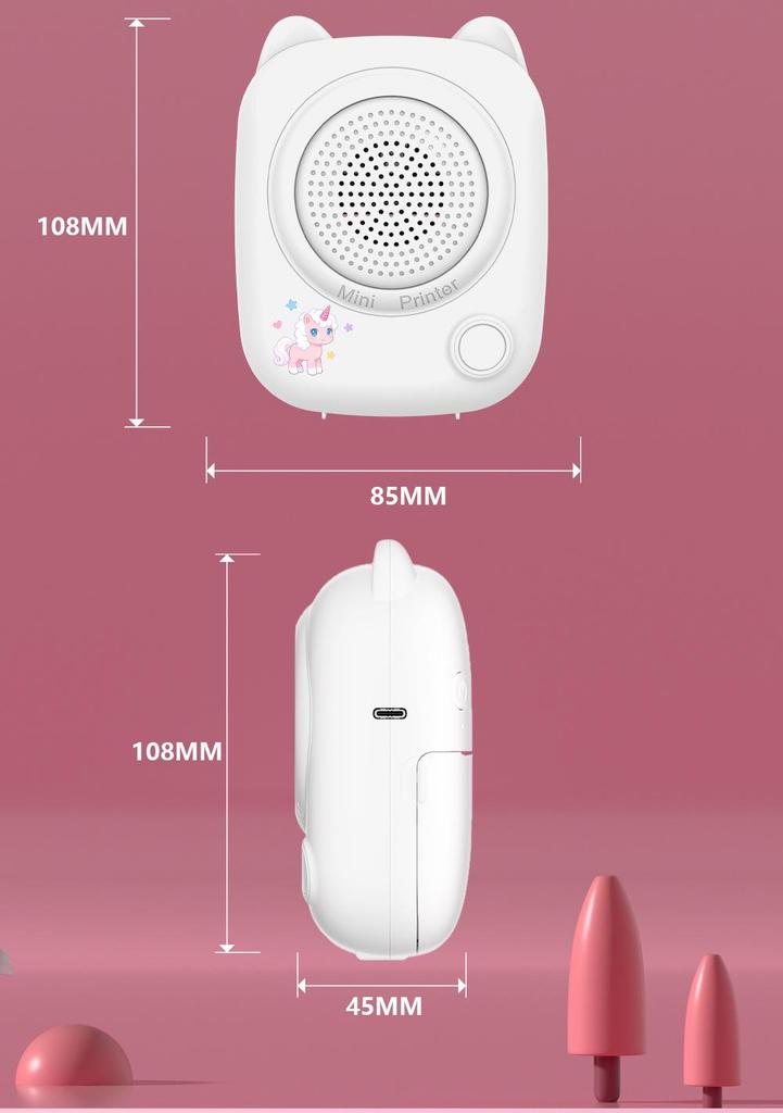 AI Smart Voice Mini Printer for Kids: M8 Portable Toy