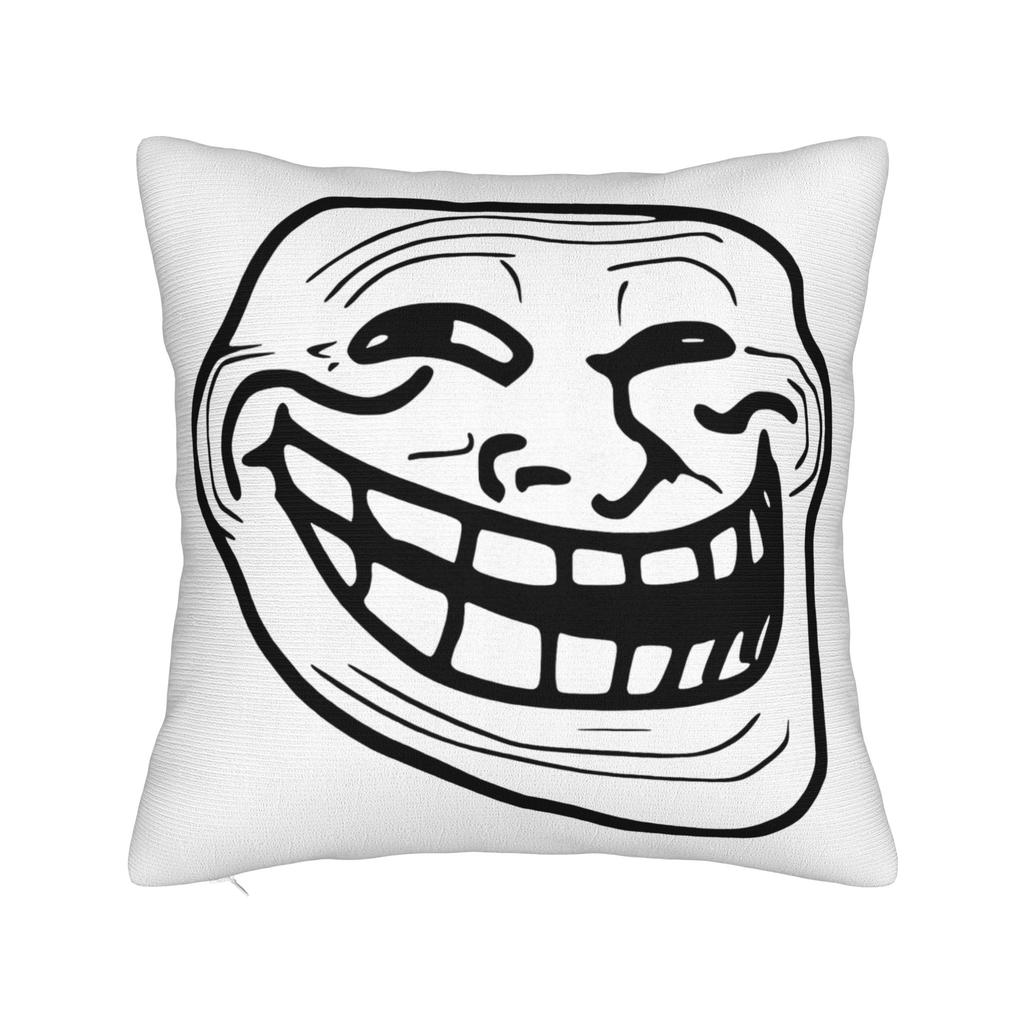 Trollface Meme Rage Comic Funny Troll Joke Internet Pillowcases Retro Trendy Pillow Case For Sofa Home Decoration Pillow Cover
