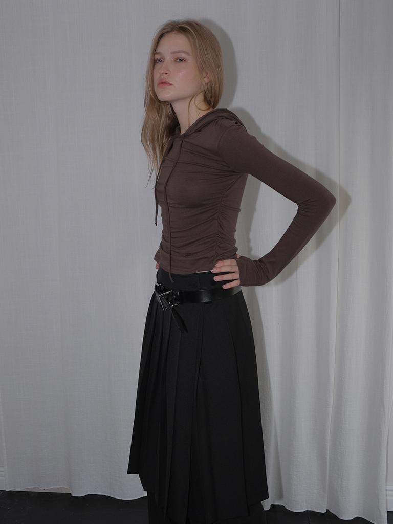 Etmont Multi-Way Pleats Skirt, Black