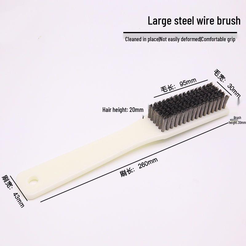 Steel Wire Brushes with Wooden Handle for Rust Removal and Polishing, Suitable for Antique Play and King Kong Bodhi Walnut Cleaning.