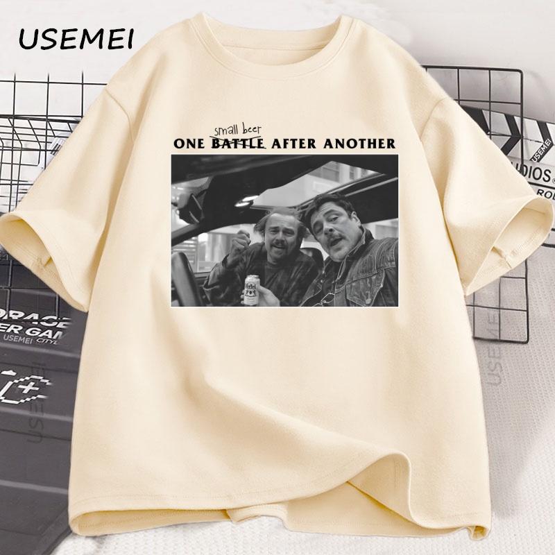 One Small Beer Funny Tshirt Unisex Clothing Cotton Designer Printed Short Sleeve Meme Tshirt Vintage Oversized High Quality