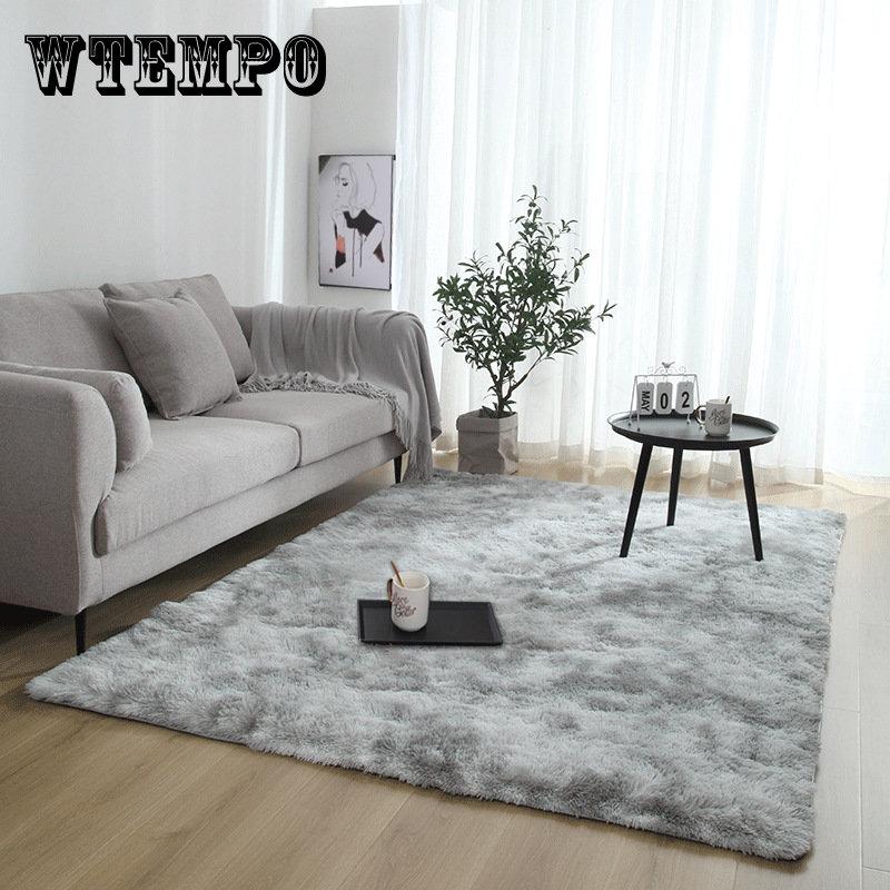 

Бытовой окрашенный в галстук ковер, длинный шерстяной ковер для спальни, современный простой ковер, напольный коврик, современный скандинавский стиль