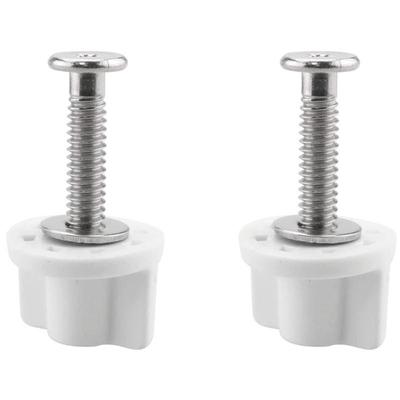 Hand-Tightened Lower-Mount Toilet Seat Hinges & Screws - 304 Steel