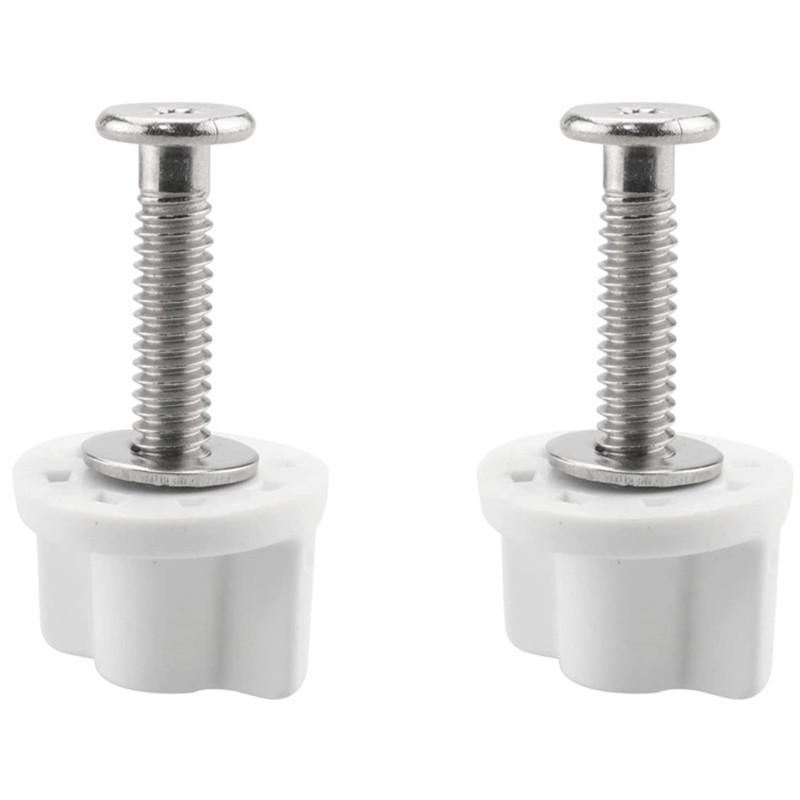 

Hand-Tightened Lower-Mount Toilet Seat Hinges & Screws - 304 Steel 45mm (2 pcs, 26g)