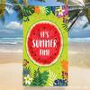 Tropical Surfboard Beach Towel, Hawaiian Coconut Tree Printed Towel Blanket, Absorbent Quick Drying Beach Pool Travel Towel