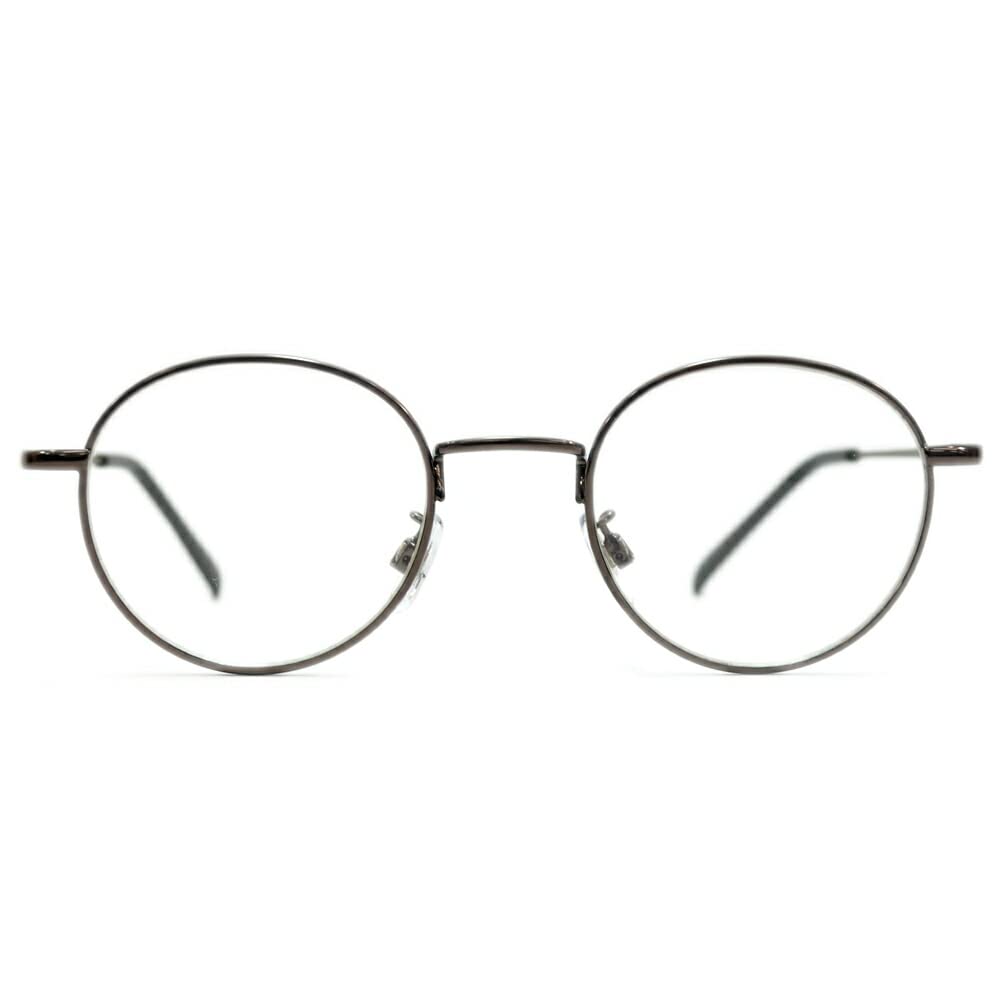 [MERRY PLEASURE] Sunglasses, Fashion Glasses, Men's & Women's, Boston Style, Round, Thin Frame, Small, Mini Lenses, Silver, Gold, Brown, Clear
