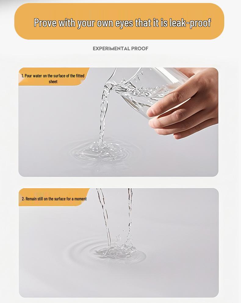 Luochuan Serisi Su Geçirmez ve İdrar Geçirmez Kapitone Lastikli Çarşaf Seti - 3 Parçalı Yatak Koruyucu