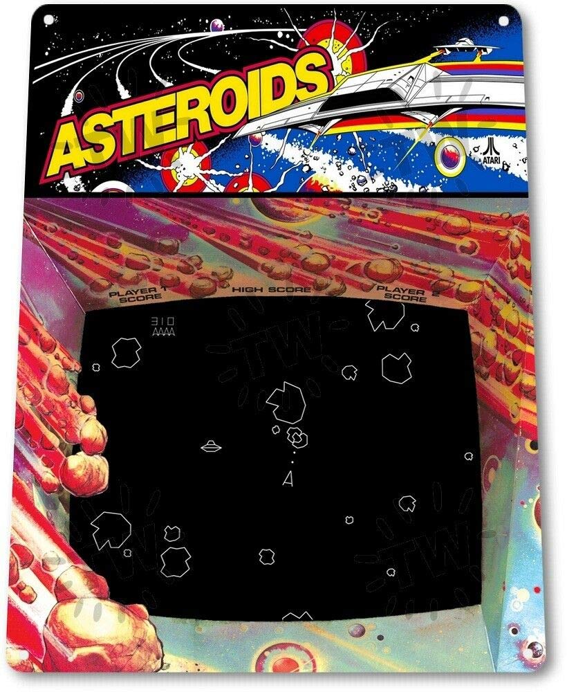 Asteroids Classic Arcade Marquee Game Room Man Cave Wall Decor Large  X Tin Metal Sign 20x30cm（7.8x11.8inch）