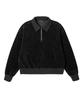 ADHOC Women'S Jersey Corduroy Collar Zip-Up (Black) (Ha2Lt70-39)