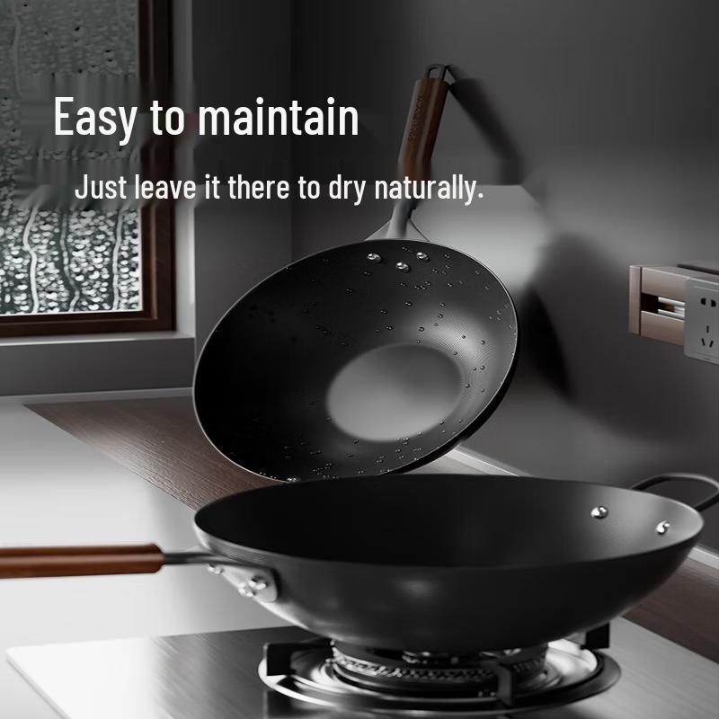 COOKER KING 32cm Non-Coated Iron Stir-Fry Wok