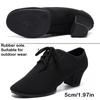 Women's Dance Shoes Black Modern Ballroom Salsa Shoes Adult Tango and Ballroom Sneakers