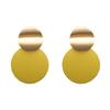 Round Sequin Dangle Earrings for Women Colorful Punk Metal Long Drop Earring Female Statement Bohemian Jewelry Gift