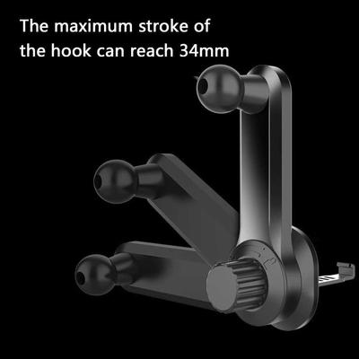 Car Air Vent Mount Extension Hook 360 Degree Rotation Universal 17/15/13mm Ball Head Suitable With Mobile Phone Magnetic Holder