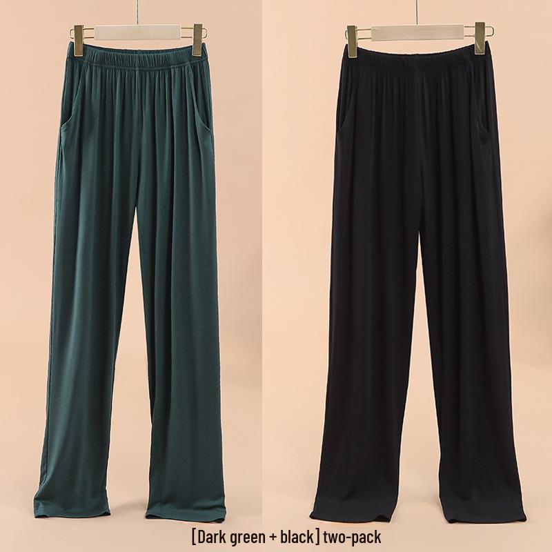 

Женские модальные свободные драпированные пижамные брюки - большой размер, тонкий ледяной шелк, повседневные брюки весна/лето 4XL 150-165 catties