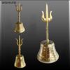 1 Pc Brass Pure Copper Trident Hand Shake Bell Feng Shui Accessories Halloween Props Household Sacrifice Temple Dharma Tools