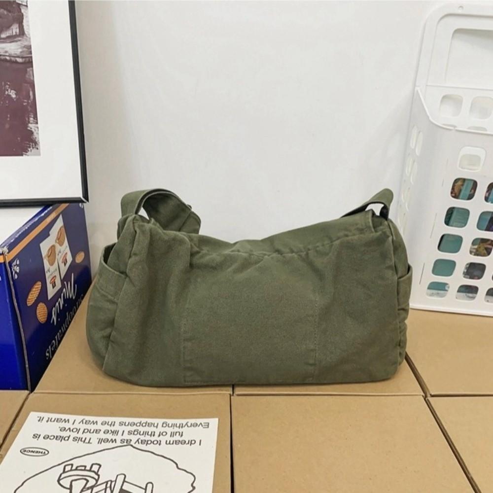 Canvas Messenger Bag Korean Style Simple Shoulder Bag Portable Nylon Crossbody Bag Sport
