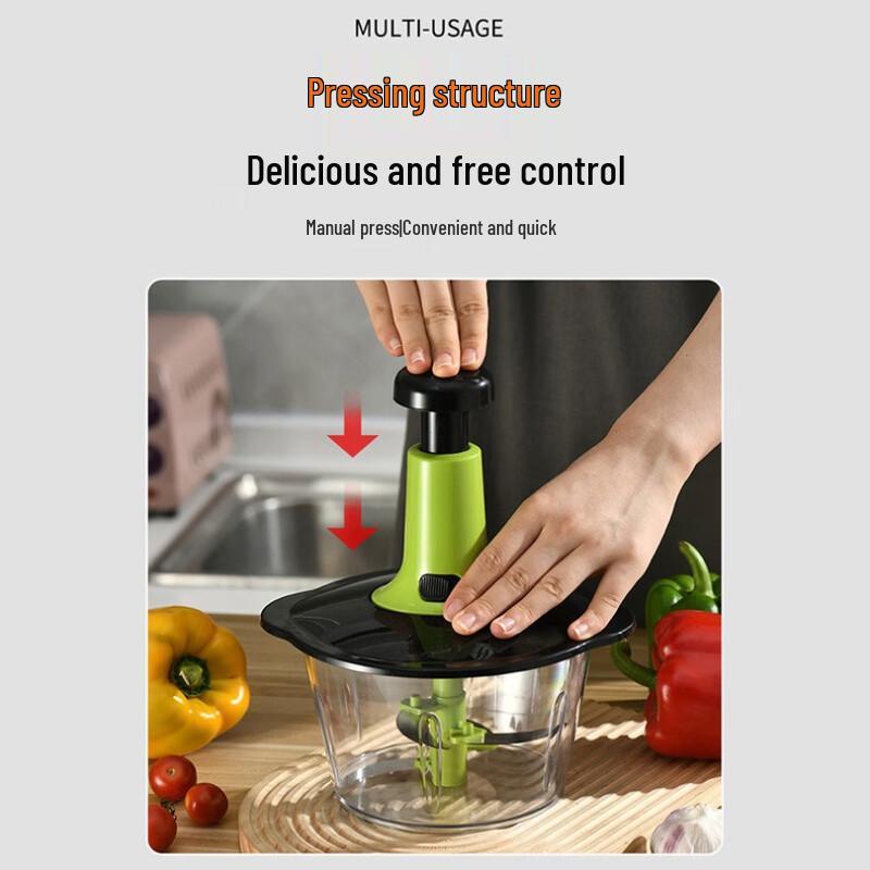 Manual Multi-Function Vegetable Chopper and Garlic Press