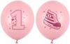 Balloons for 1st Birthday One Year Old Sneakers Pink 5 Pcs