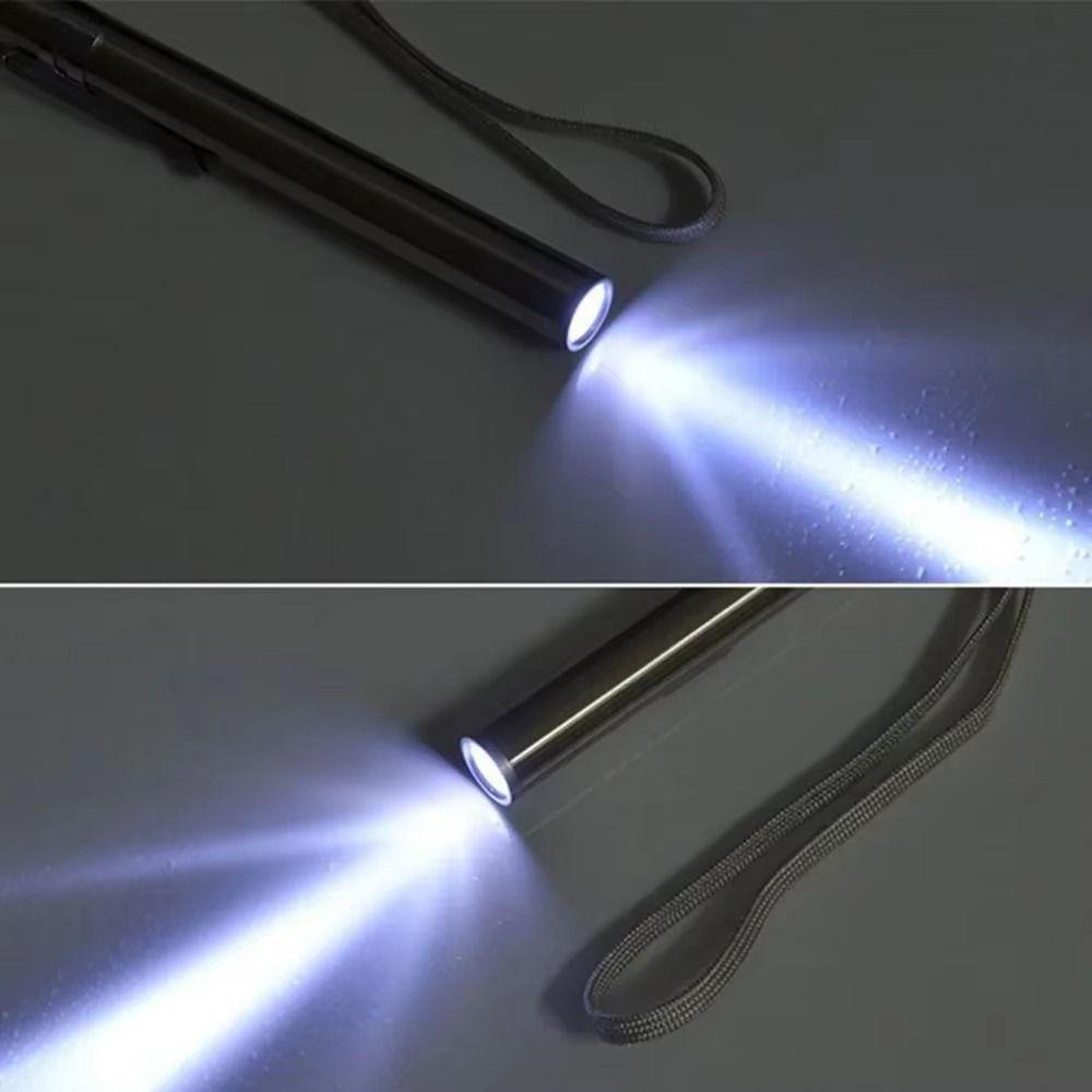 Stainless Steel Nurse Pocket Flashlight Portable Nursing Penlight Professional LED Mini Torch  Home
