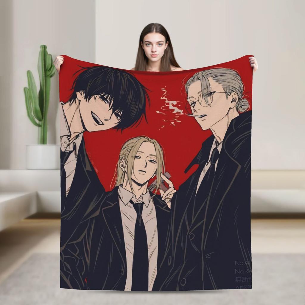 Yoichi Nagumo Flannel Throw Blankets Sakamoto Days Anime Blankets for Bedding Office Soft Plush Thin Quilt