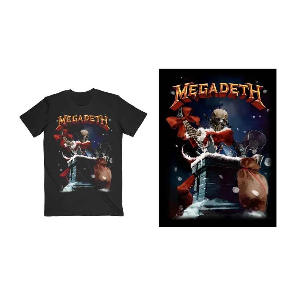 Megadeth Santa Vic Chimney T-Shirt Black New M