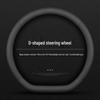Anti-Slip Napa Leather Steering Wheel Cover, Ultra-Thin & Universal, All-Season Car Accessory for Men and Women