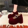 Fashion Mary Jance High Heels Women Shoes Platform Fashoin Dress Suede Sport Shoes Autumn 2025 New Designer Pumps Luxury Mujer Zapatos