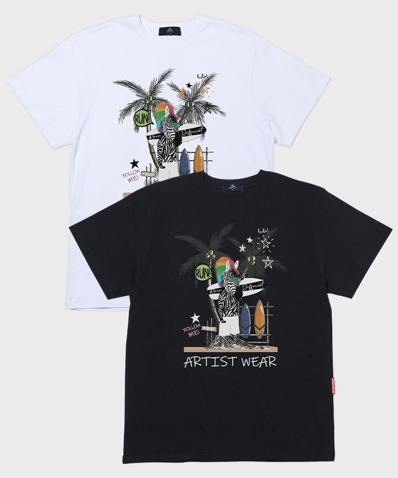 ARTISTWEAR [Atw] Zebra Surfer Short Sleeve Tee