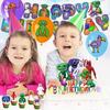Banban Garden Party Decorations Include A Cake Figurine, Banner, And Balloons