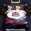 Bolton Wanderers FC Design Bed Bedding Set 1 Duvet Cover + 2 Pillowcases Soft Breathable Household Bed Linens