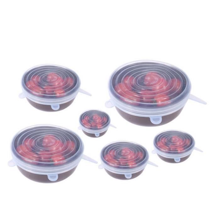 

6pcs silicone couverture de bol frais blanc