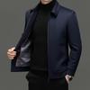 Men's High-End Cashmere & Mulberry Silk Wool Coat - Business Casual Lapel Jacket for Autumn/Winter