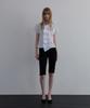 Unessin Asymmetrical Shirred Blouse_Ivory
