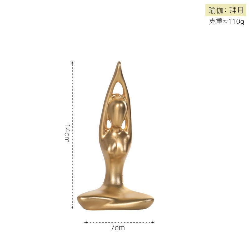 Sculpture Home Decor Abstract Art Yoga Poses resin Figurine Lady Figure Statue Study Office Yoga Studio Ornaments Decorations