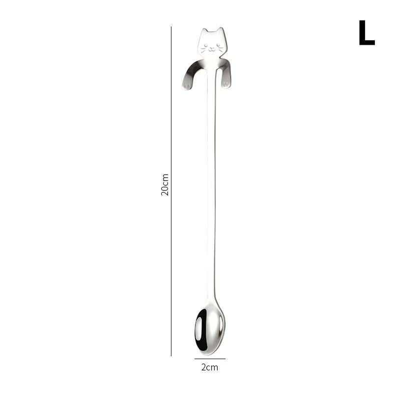 Stainless Steel Hanging Cup Spoon Cat Spoon Coffee Spoon Cake Spoon Dessert Spoon Mug Spoon Hanging Spoon Handheld Gift Spoon