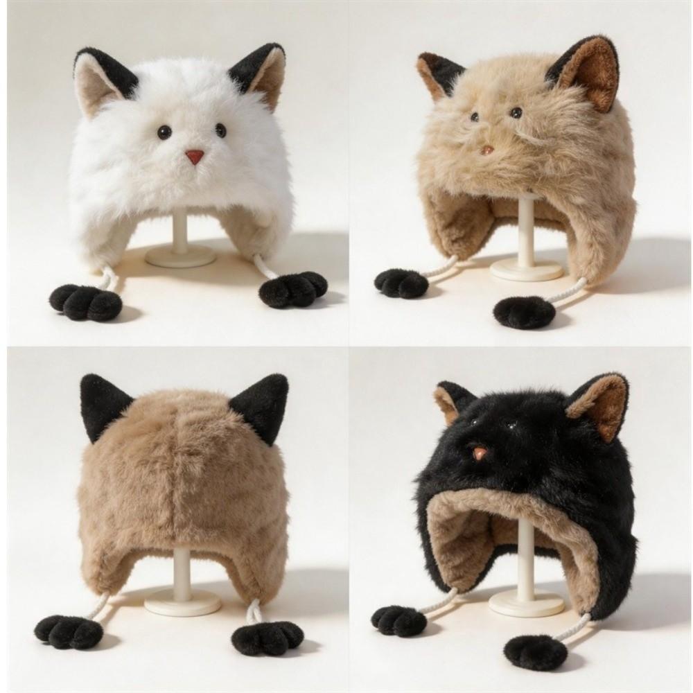 Warm Winter Hat Windproof Earmuff Hat Cute Faux Fur Hat for Women