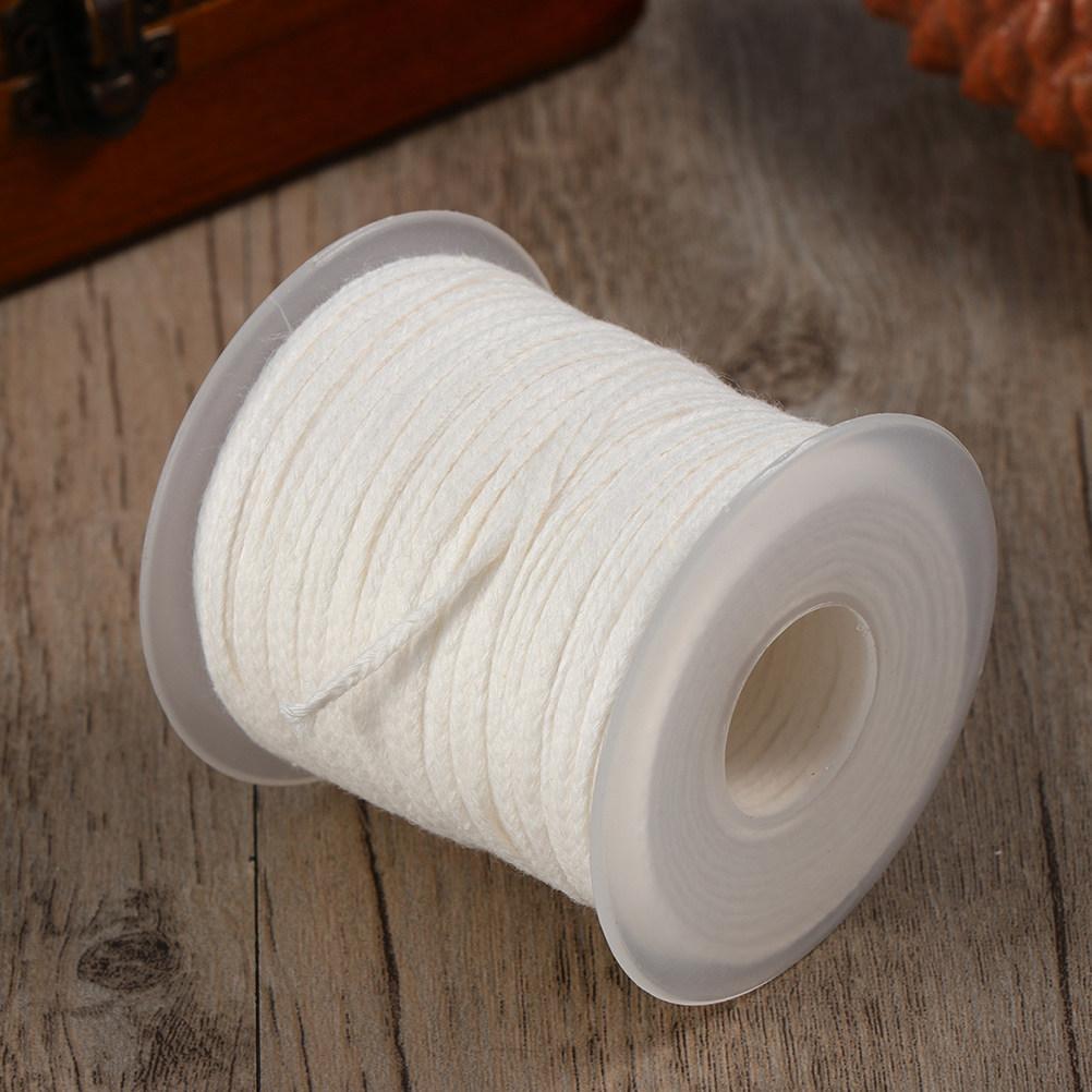 30M Premium Cotton Wicks Spool for Making DIY Pillars Tapers Braided Curling with Metal Tabs Sturdy