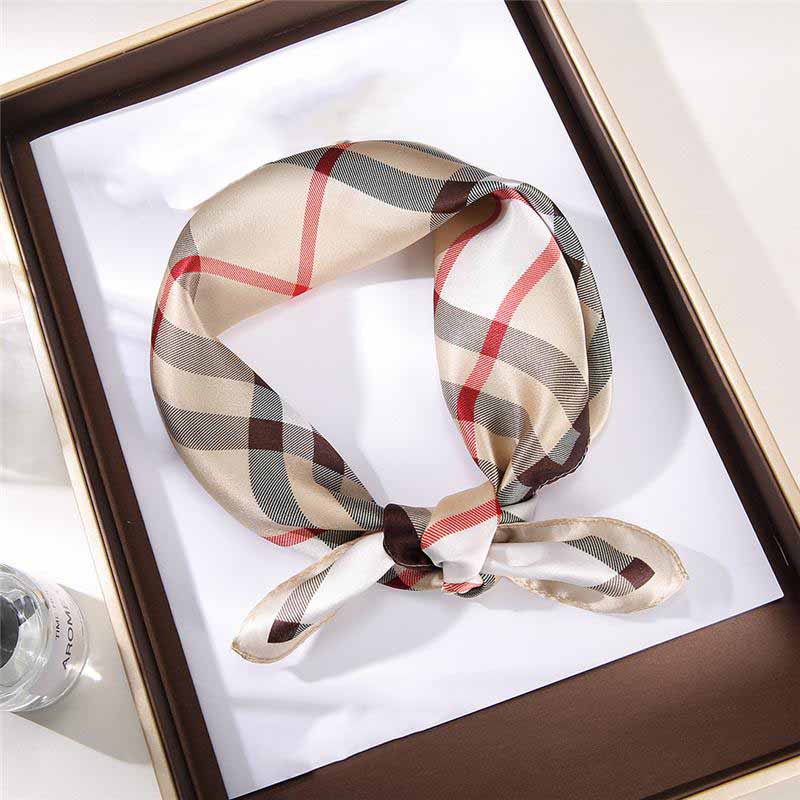 53x53cm 100% Maulbeerseide Schal Luxus Quadratisches Haarband Elegantes Kopftuch Halstuch Sonnenschutz Schal für Damen