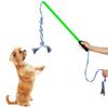 1 Set Dog Stick Toy Extendable Rod Bite Resistant Comfortable Grip Dogs IQ Training Braided Cotton Rope Dog Interactive