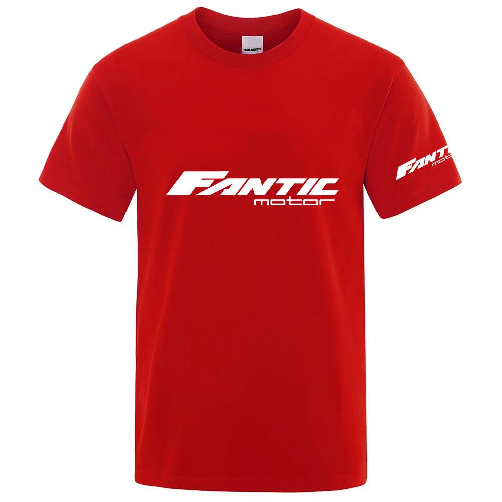 2026 Fantic Motor Printing Unisexs New Brand Solid Color Round Neck Casual Short Sleeve Tshirt Summer Breathable Tops