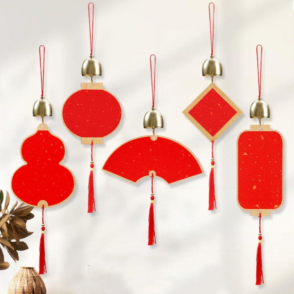 2pcs Wooden Spring Festival Decor Traditional Wall Hanging Ornament Home Decoration