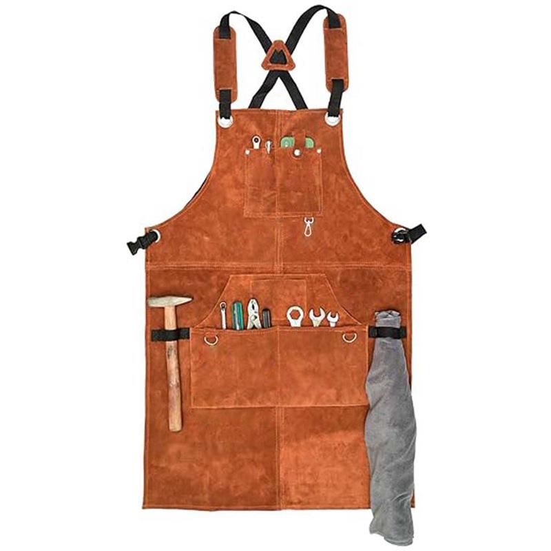 Tablier de travail en polaire imperméable ignifugé pour la menuiserie, les électriciens et le barbecue avec logo personnalisé.