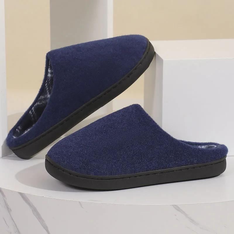 Fashion Winter Home Warm Plush Slippers Women Solid Color Soft Sole Fluffy Slippers Woman Closed Toe Non-Slip Cotton Shoes Slides 2025