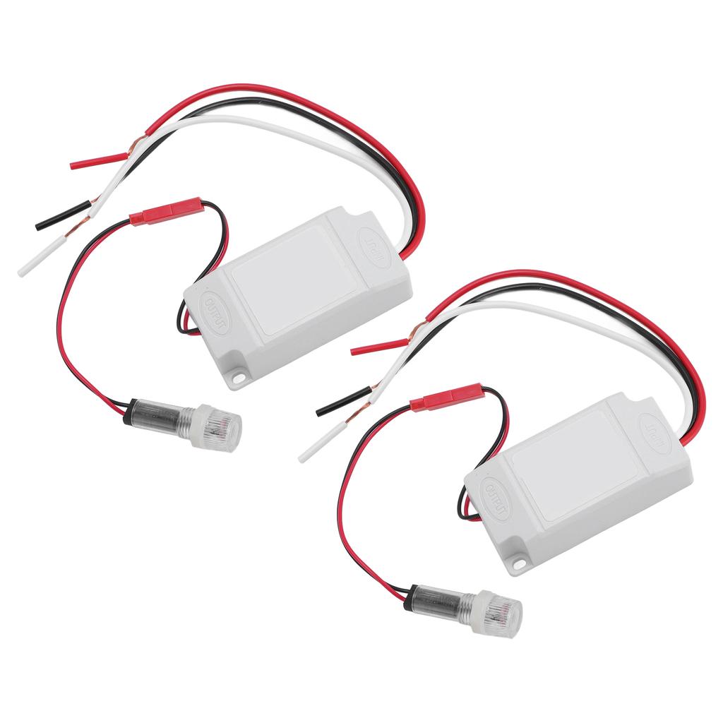 2 Pcs Cellule Photoélectrique Interrupteur Sensible à la Lumière Capteur Auto Marche Arrêt Crépuscule à l'Aube Capteur Contrôle d'Éclairage Public