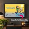 Gaston Lagaffe Custom Name Text 5D Diamond Painting Kit DIY Full Drill Diamond Art Decoration