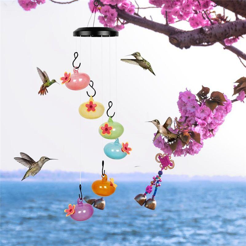 M-Modern-Charming Wind Chimes Hummingbird Feeders Charming Wind Chimes Hummingbird Feeders Windchime Hummingbird Feeder, Durable